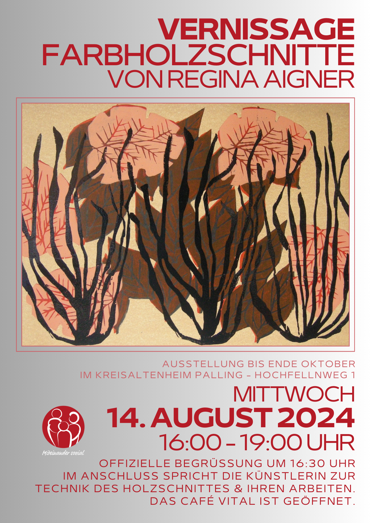 Vernissage – Regina Aigner Farbholzschnitte